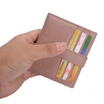 卡片夾-時尚粉色PU皮革卡片夾-可客製化印刷LOGO_4